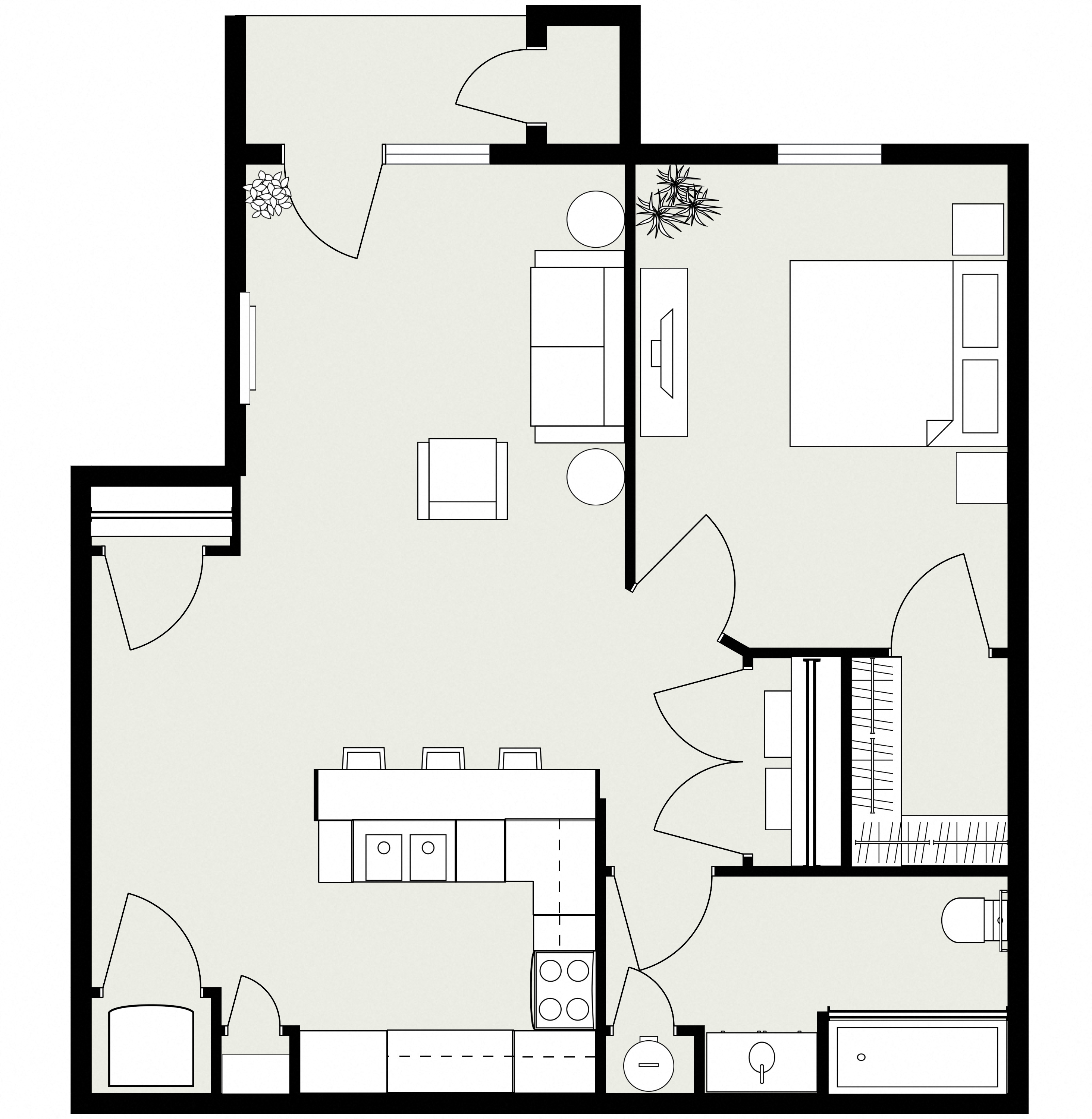 1 Bed 1 Bath